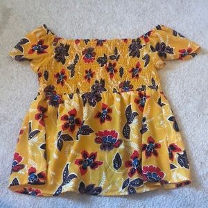 Floral off the shoulder top